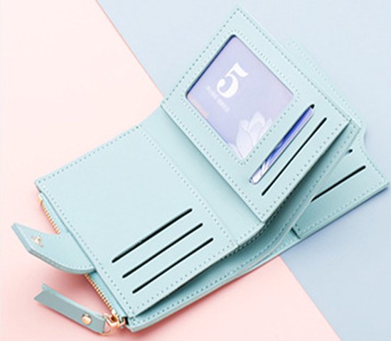 portefeuille bleu clair - dames et messieurs - 10 cartes - porte-cartes de crédit - porte-cartes - porte-cartes porte-monnaie - porte-monnaie - porte-cartes cartes - portefeuille