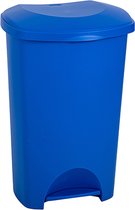 Poubelle à pédale - poubelle - poubelle - 50 litres - bleu
