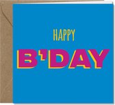 Tallies Cards - Happy B'day - Happy Colors wenskaarten