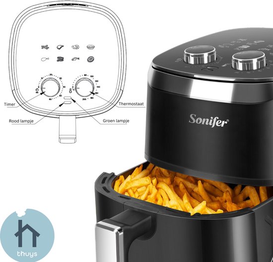 MEDION X10 XL heteluchtfriteuse 5L