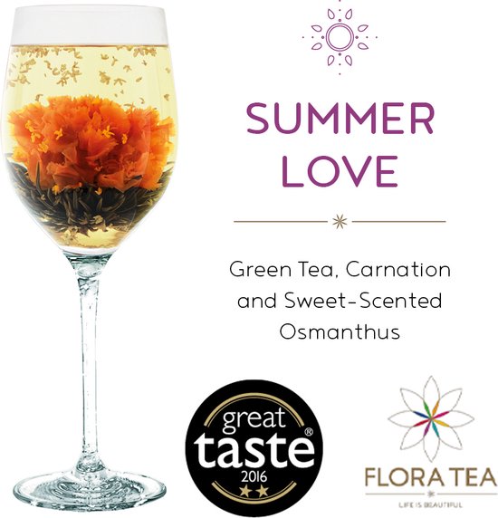 Thee bloem - nieuwe thee - Thee kado - Flora Tea Summer Love 2 stuks - kado tip - Thee Cadeau - Thee