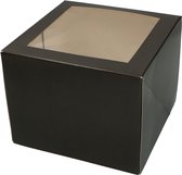 Zwarte taartdoos - 19 x 19 x 15 cm (25 stuks)