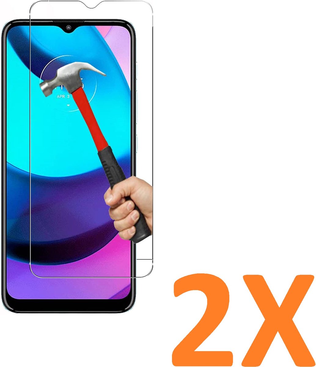 Screenprotector Glas - Tempered Glass Screen Protector Geschikt voor: Motorola Moto E20 / E30 / E40 - 2x