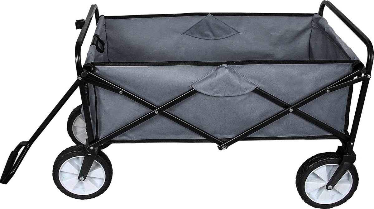 Chariot pliable, Capacité de poids de 70 kg, Y compris les gants de jardin, Gris