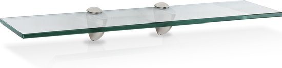 Doucheplank Voor Het Ophangen Van Badplank Wandplank Doucheglasplank 8mm Doucheplank Badkamerplank Gehard Glas Met Planksteun 60cm Geborsteld Nikkel