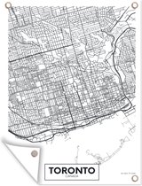 Tuinschilderij Kaart - Toronto - Canada - Minimalisme - 60x80 cm - Tuinposter - Tuindoek - Buitenposter