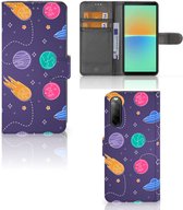 Smartphone Hoesje Sony Xperia 10 IV Flip Case Portemonnee Space