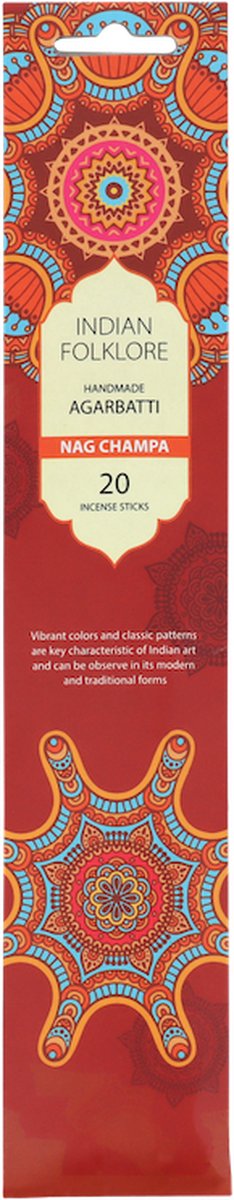 Indian Folklore Wierook stokjes | handmade AGARBATTI - NAG CHAMPA - Nag Champa wierook | 4ieder1 Bruin