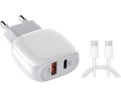Oplader Geschikt voor: Samsung met USB-C Kabel | 1 Meter | USB Oplaadstekker Kabel - Fast Charge Geschikt voor: Samsung S22 / S23 / S24 / S20 / S21 Ultra / Plus Ultra / Plus / FE / A72 / A52 / A52 /A32 / A12 / A51 / 751 Galaxy Tab Lader | Adapter