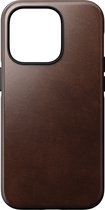 Nomad - Rugged Horween Leather geschikt voor iPhone 14 Magsafe hoesje - bruin