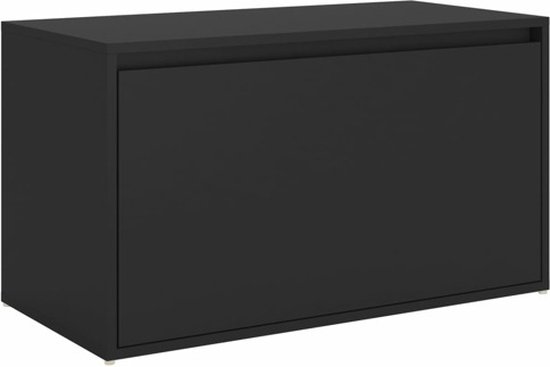 vidaXL-Halbankje-80x40x45-cm-bewerkt-hout-zwart