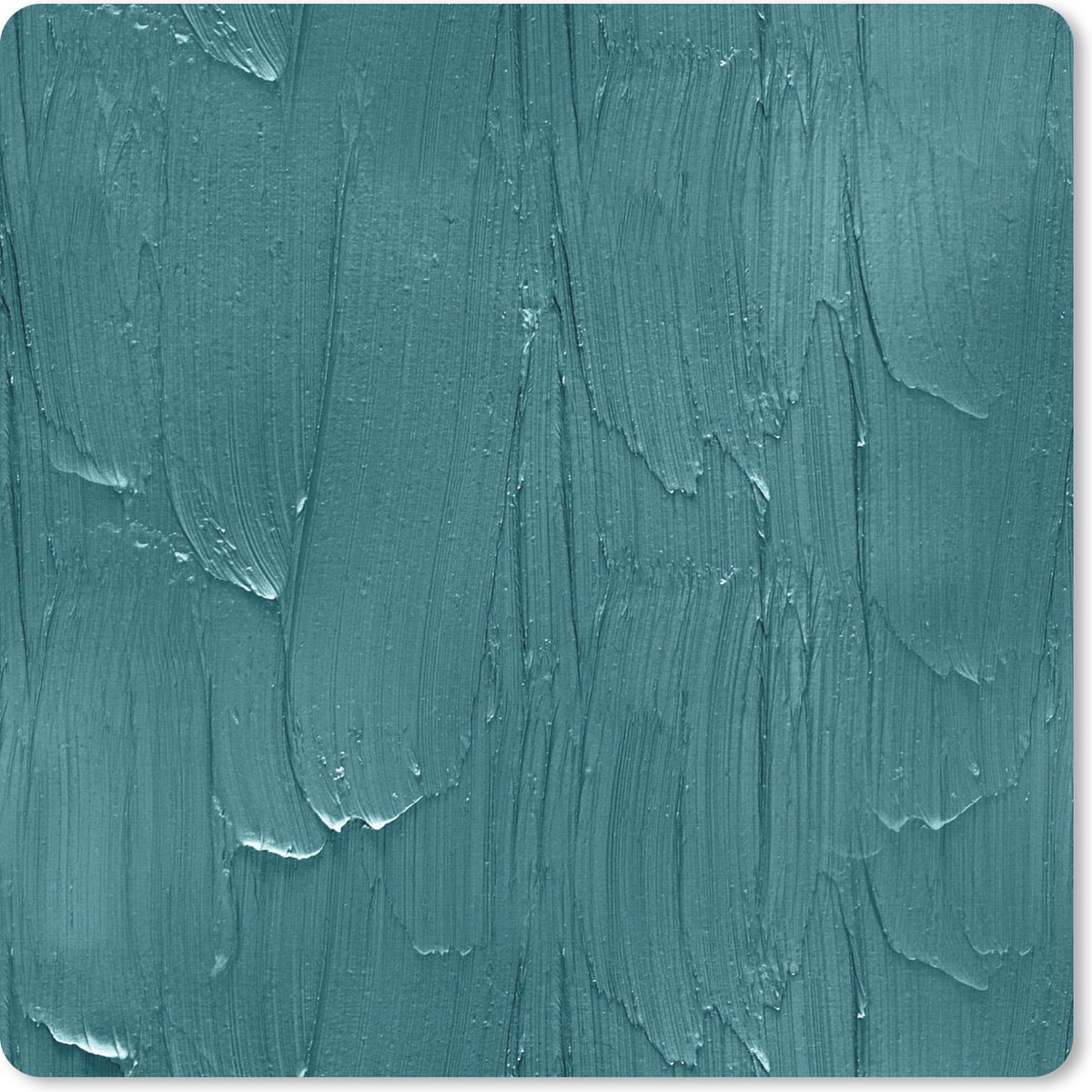 Muismat 30x30 cm - Mousepad Verf - Turquoise - Abstract - Muismatten