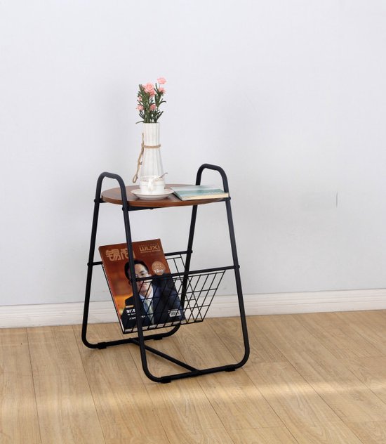 Massief houten bijzettafeltje met één lade mango-hout bijzettafel