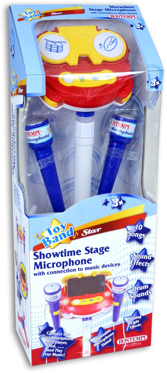 Bontempi Dubbele Podiummicrofoon Showtime 89 Cm