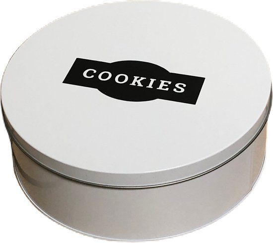 Koektrommel - blikken doos met los deksel - koekjes -opbergdoos -  bewaardoos - cookies