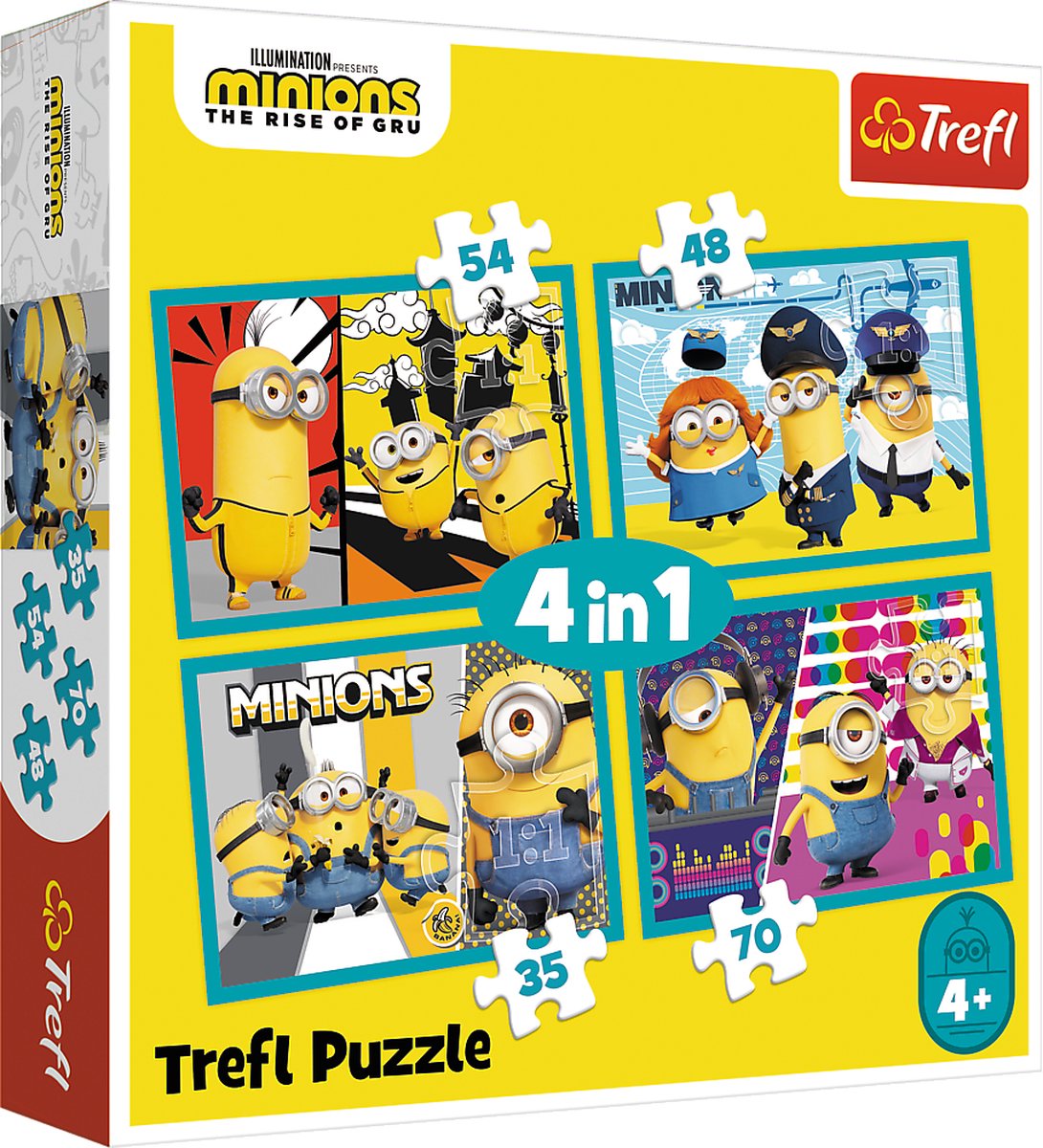 Les minions 2 puzzles 3x49 pieces - drôles de minions