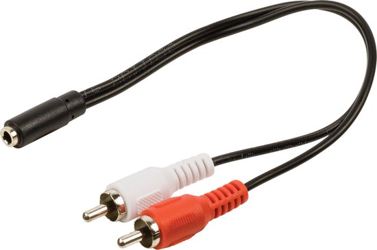 Valueline Stereo-Audiokabel – 3,5 Mm Klinke Auf 2x Cinch, 20 Cm, Für Lautsprecher & Verstärker