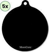 MoreCore Inductie Beschermer - Afdekplaat voor Kookplaat - 5 Stuks - Inductie Mat - Onderzetter- Inductie Pannen - Hittebestendig tot 240 ºC - Zwart