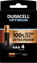 Duracell Optimum, Wegwerpbatterij, AAA, Alkaline, 1,5 V, 4 stuk(s), Meerkleurig