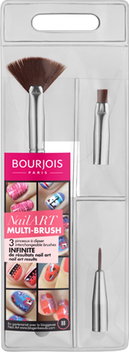 Bourjois Multi-Brush Nail Art Set voor vrouwen - 3 pct Set Fan Brush &meer