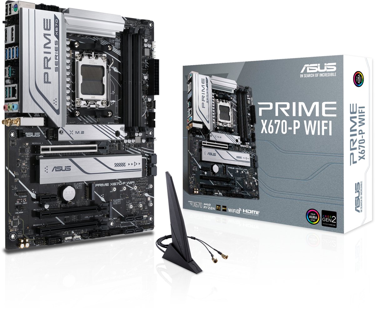ASUS PRIME X670-P WIFI RAID, 2.5Gb-LAN, WLAN, BT, Sound, ATX