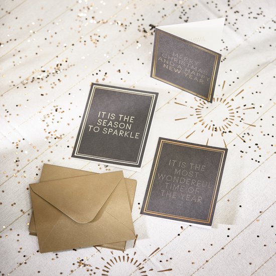Riviera Maison Kerstkaarten Zwart Wonderful Time Christmas Cards 9