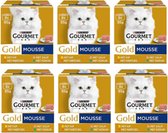 6x Gourmet Gold - Mousse Kip, Zalm & Konijn - Kattenvoer - 8x85g