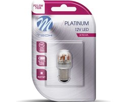 M-Tech LED - P21/5W 12V - Platinum - Canbus - 15x Led diode - Rood - Enkel