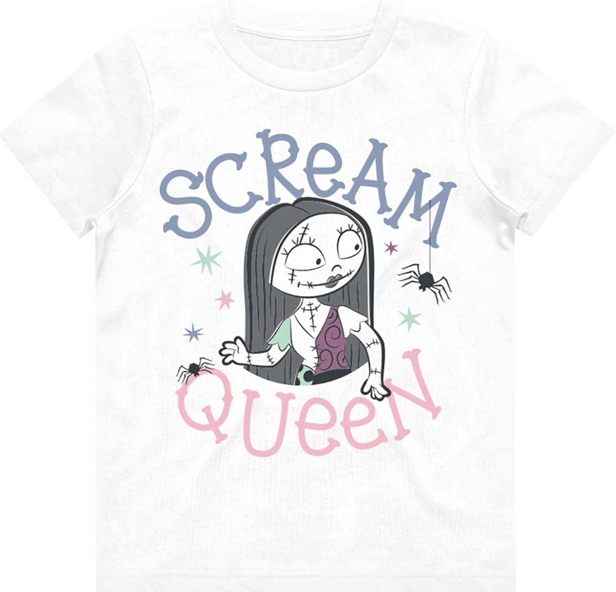 Disney The Nightmare Before Christmas Kinder Tshirt -Kids tm 4 jaar- Scream Queen Wit