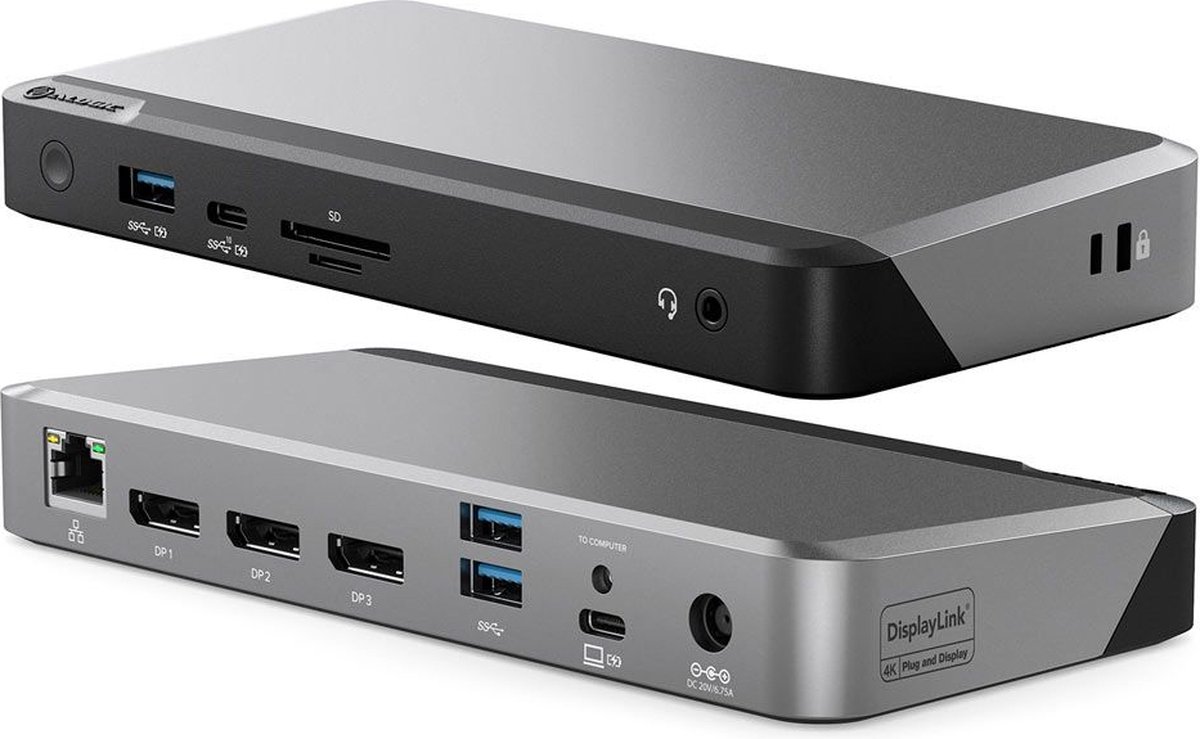 Alogic Universal Triple 4K Docking Station with 100W Power Delivery PRIME DX3 Dock