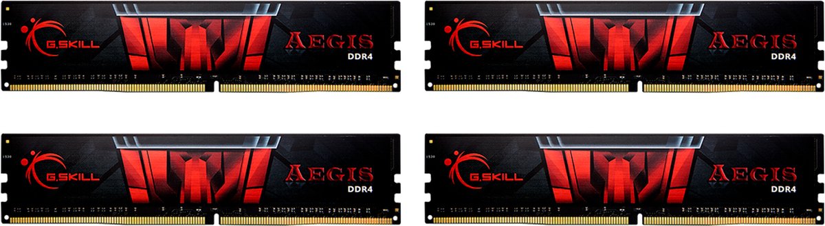 G.Skill 32 GB DDR4-3200 Quad-Kit werkgeheugen F4-3200C16Q-32GIS, Aegis, XMP