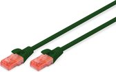 CAT 6, U-UTP patch cord, PVC AWG 26/7, length 2 m, color green