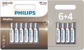 Philips AAA alkaline batterij- 1,5v - 10 stuks