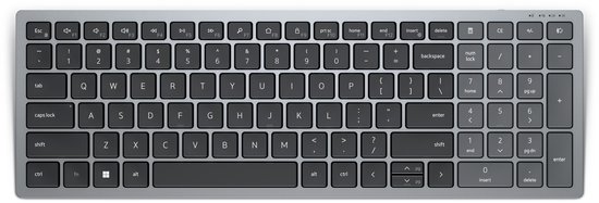 DELL KB740 clavier RF sans fil + Bluetooth AZERTY Belge Gris, Noir