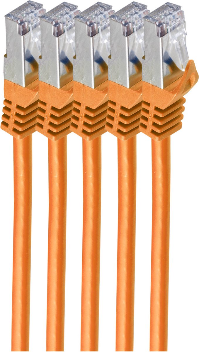 shiverpeaks BS75515-O-SET5 netwerkkabel Oranje 5 m Cat7 S/FTP (S-STP)