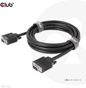 club3D Câble de connexion VGA fiche VGA 15 broches, fiche VGA 15 broches 3,00 m Zwart CAC-1703 à visser, connecteur plaqué or