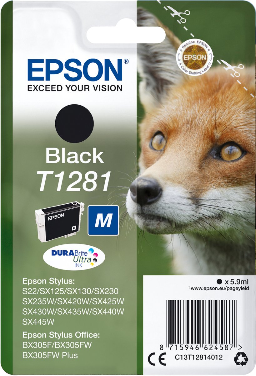 Epson T1281 5.9ml Zwart