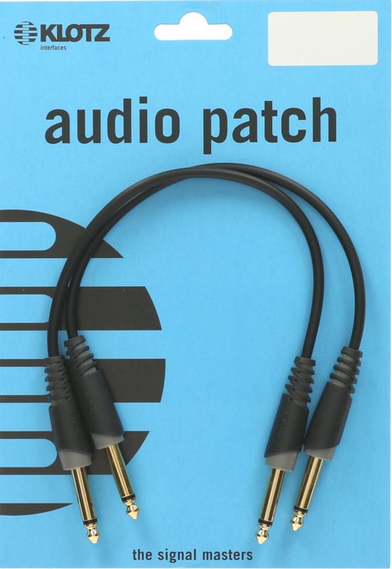 Klotz AU-JJ0090 2x Patchkabel 0,9 m - Mono patch kabel