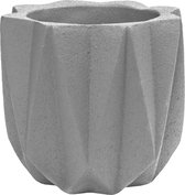 QUVIO Bloempot cement - bloempot - bloempotten - bloempotten voor binnen - bloempotten voor buiten - Pot - Bloem potten - Plantenpotten - 15 x 15 x 14 cm - Lichtgrijs