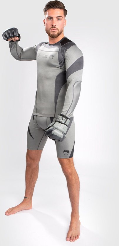 Venum Stone Rash Guard Compressie Shirt L/S Mineraal Groen - XXL
