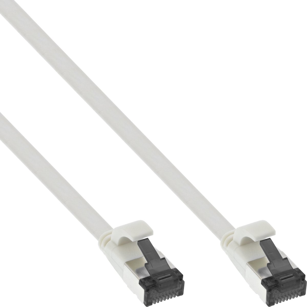 U/FTP CAT8.1 40 Gigabit platte netwerkkabel met TPE mantel / wit - LSZH - 2 meter
