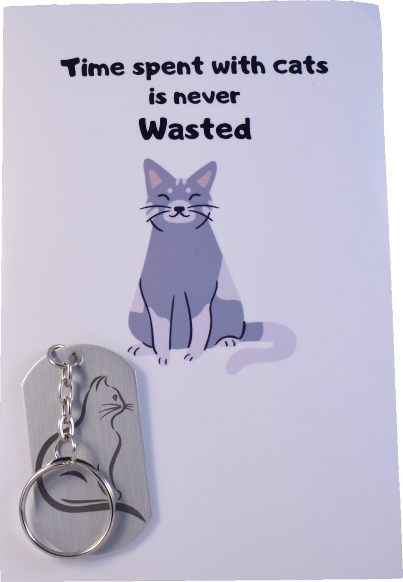 Molain Grappige kattensleutelhanger geschenken voor vrouwen, kattenliefhebber geschenken Just A Girl Who Loves Cats Leuke katten sleutelhanger met cartoon dier hanger voor meisjes