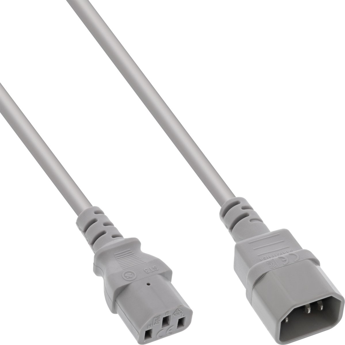 C13 - C14 stroomkabel voor UPS/PDU - 3x 0,75mm / grijs - 1 meter