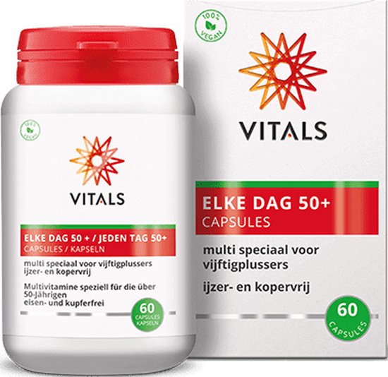 Foto: Vitals elke dag 50 60 capsules multivitamine speciaal voor vijftigplussers