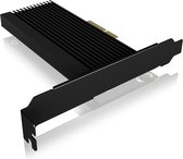 ICY BOX IB-PCI208-HS, PCIe, M.2, Zwart, Passief, China, 128 mm