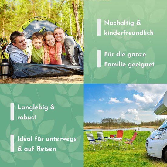 AllEco® Roestvrijstalen campingborden, set van 4 stuks AllEco® Roestvrijstalen campingborden, set van 4 stuks