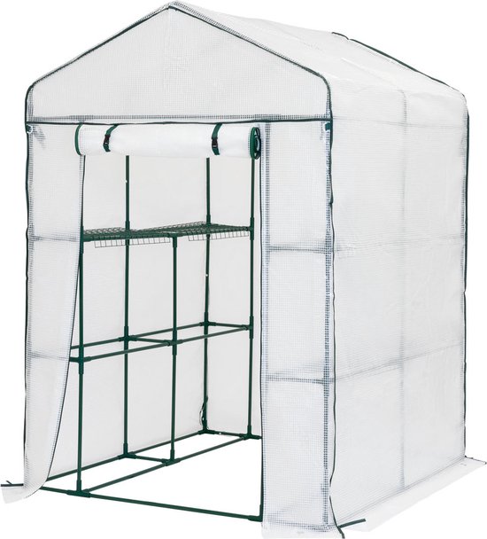 VOUNOT® Serre de Jardin Tunnel 300x200x200cm en Acier Galvanisé PE