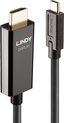 LINDY Aansluitkabel USB-C stekker, HDMI-A stekker 10.00 m Zwart 43317 USB-C-displaykabel