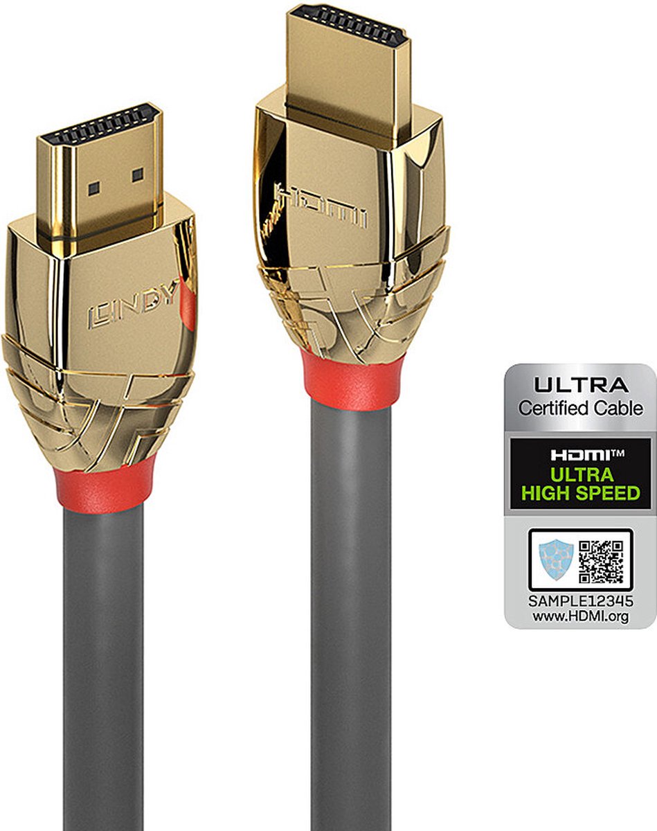 Lindy 37602 HDMI kabel 2 m HDMI Type A (Standaard) Grijs