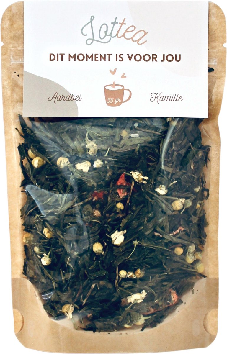 Lottea Dit Moment is voor Jou thee 55 gram Stazak - verse thee, groene thee, thee cadeau, thee geschenk, thee cadeautje